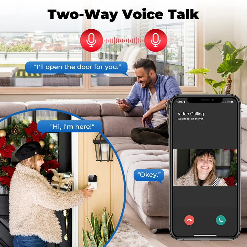 Tuya WiFi Video Doorbell Wirel - Home Security Front Door Camera review and price