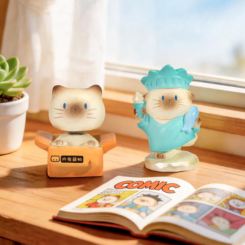 Cute Cat Blind Box Figure Resi - Home Security Items review and price